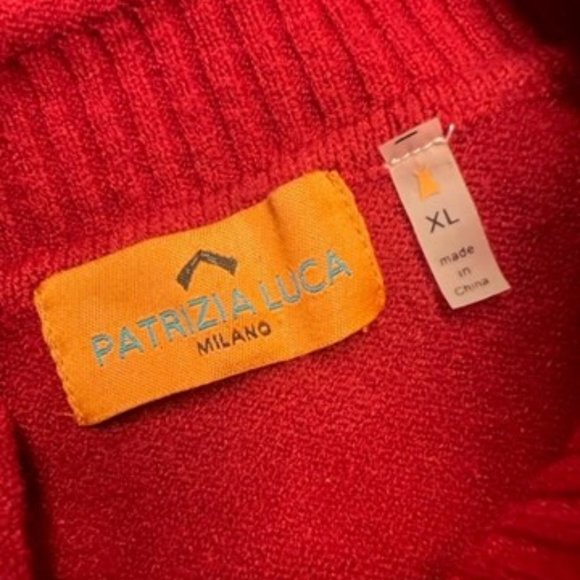 PATRIZIA LUCA | Milano Red Knit Sweater | NWOT | Size XL - Picture 8 of 11